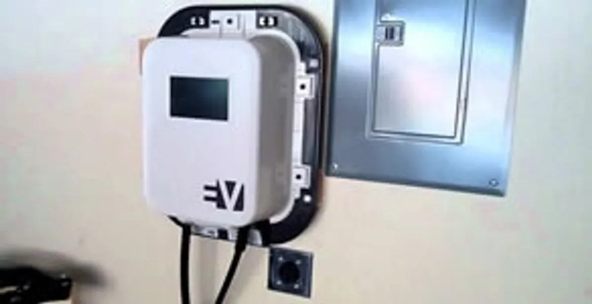 Electric car charger installation with wall-mounted EV charging station in Littleton, CO